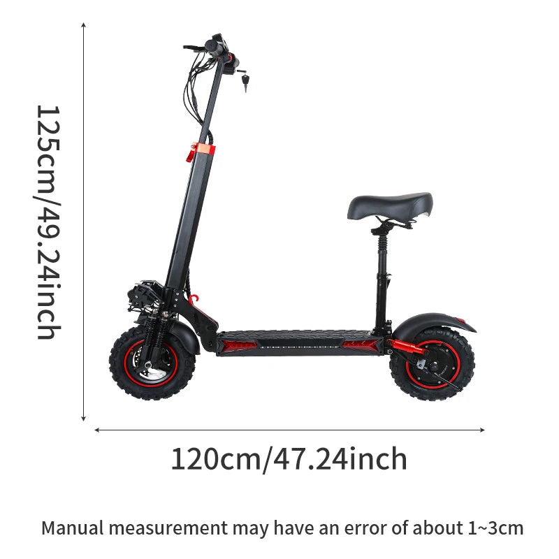 800W E-Scooter Adult City Commuting Folding Electric Scooter 48V 18AH Foldable Electric Scooter with Seat E-Scooter