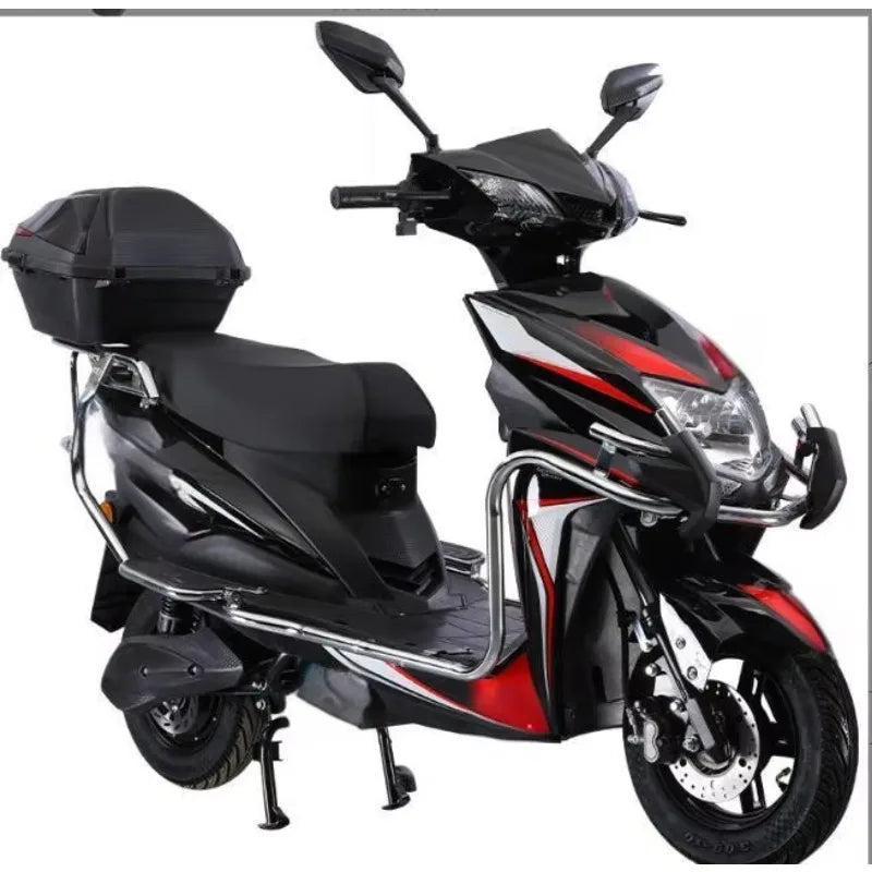 Popular Electric Scooter 60Km/H 72V 20AH Electric Motorcycle with Pedals Drum Brake Electric Motorcycle