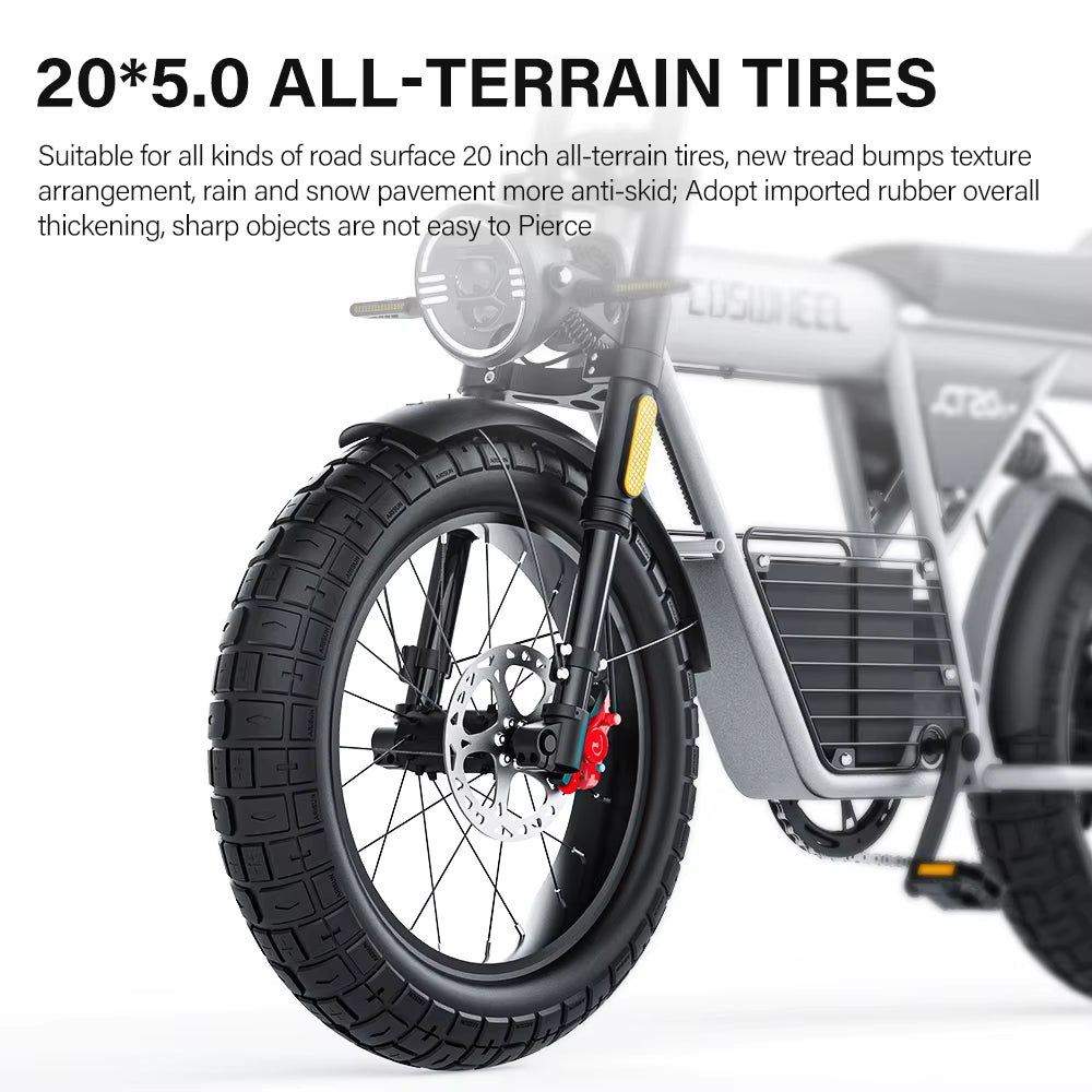 Coswheel Electric Bike CT20S 2000W Motorcyle Drit Bike Ebike 20 Inch Fat Tire Bicycle 60V 27.5AH Bikes Adult Electric Bicycle