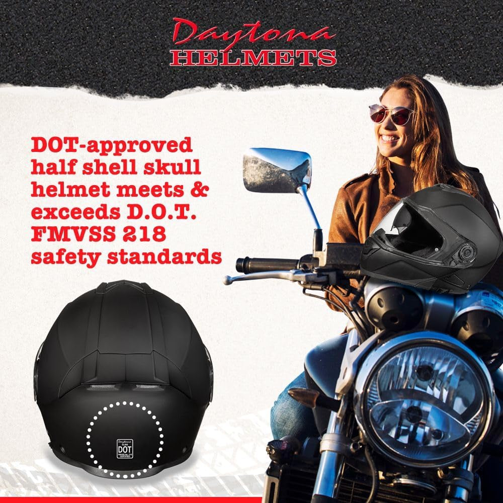 Daytona Helmets Glide Modular Motorcycle Helmet - DOT Approved Flip up Motorcycle Helmet - Bluetooth Ready Full Face Motorcycle Helmet with Dual Visors for Men, Women & Youth