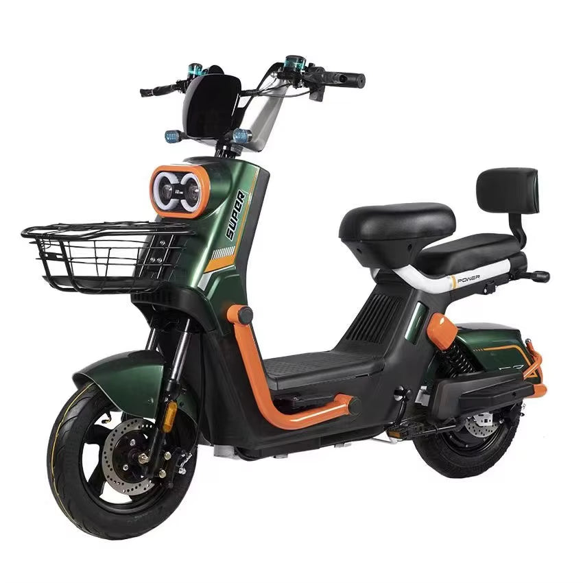 Electric 14\" Adults City Bike Scooter 48V 350W Motor 12Ah Lead-Acid Battery Steel Conversion Kit