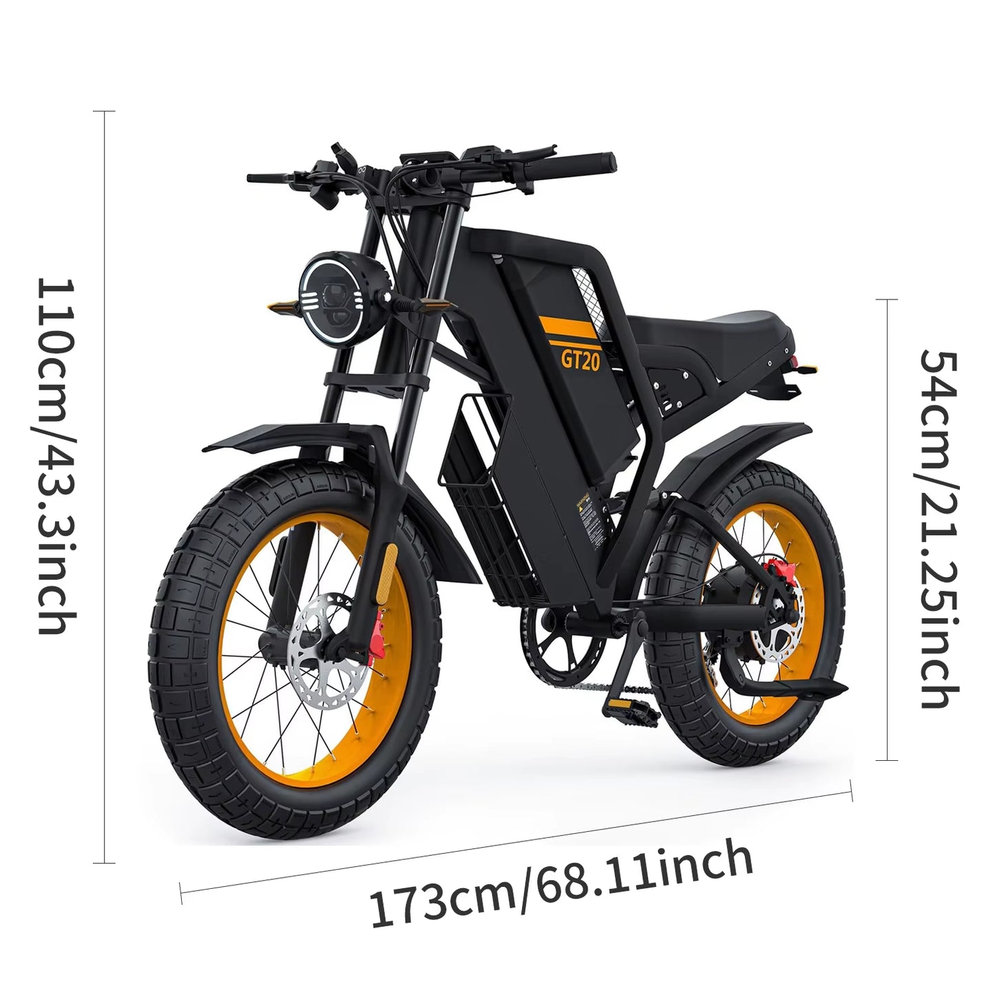 Electric Bike for Adults,1000W/2000W/3000W Motor,Removable Battery,93-145Miles Electric Motorcycle,20"X4.0 Fat Tire Ebike Adults