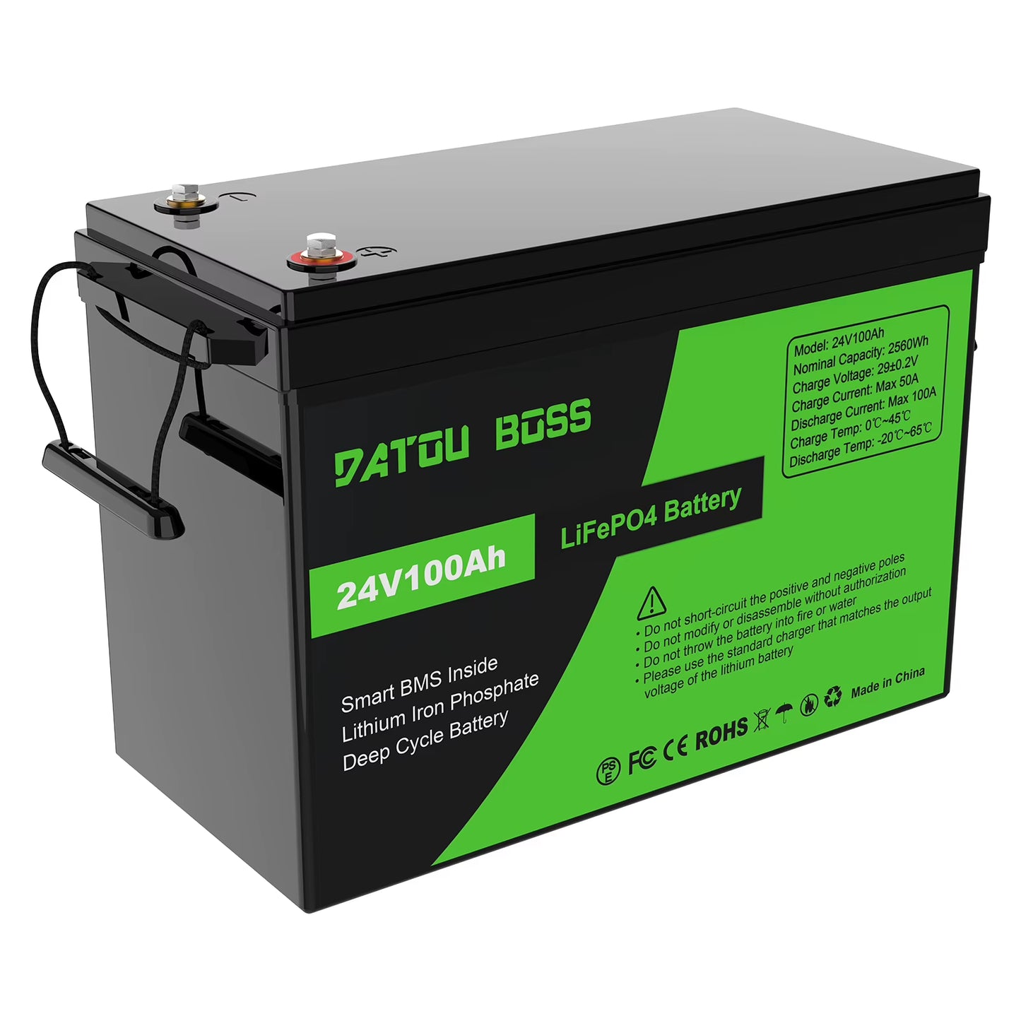 DATOUBOSS 12V24V100A Lithium Battery Lifepo4 Rechargeable BMS for Solar System Home Outdoor Travel Local Warehouse Fast Shipping