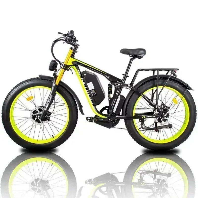 KETELES K800 Adult Mountain Electric Bicycle 2000W Motor 48V23Ah Battery Electric Bike 26 Inch Fat Tire Mountain Off-Road Ebike