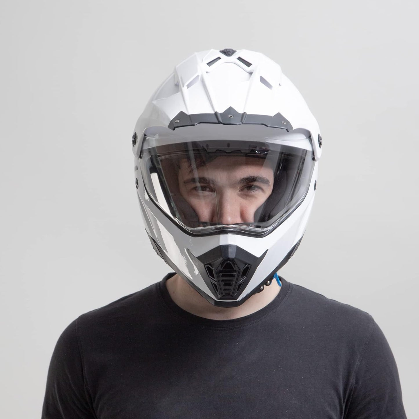 Westt Dual Sport Motorcycle Helmet Off-Road Helmets for Adults, Dual Visor Motorcycle Helmet - Full Face ATV UTV Helmet Dirt Bike Motocross Helmets DOT Approved