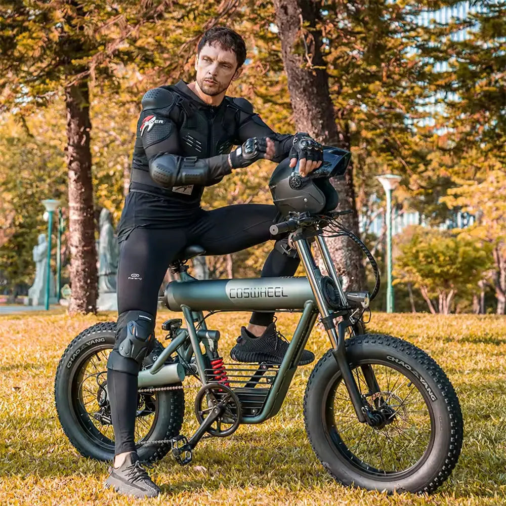COSWHEEL Electric Bike Adults off Road Electric Motorcycle Bike 1000W Fat Tire Electric Bicycle,48V 20Ah Removable Battery Ebike