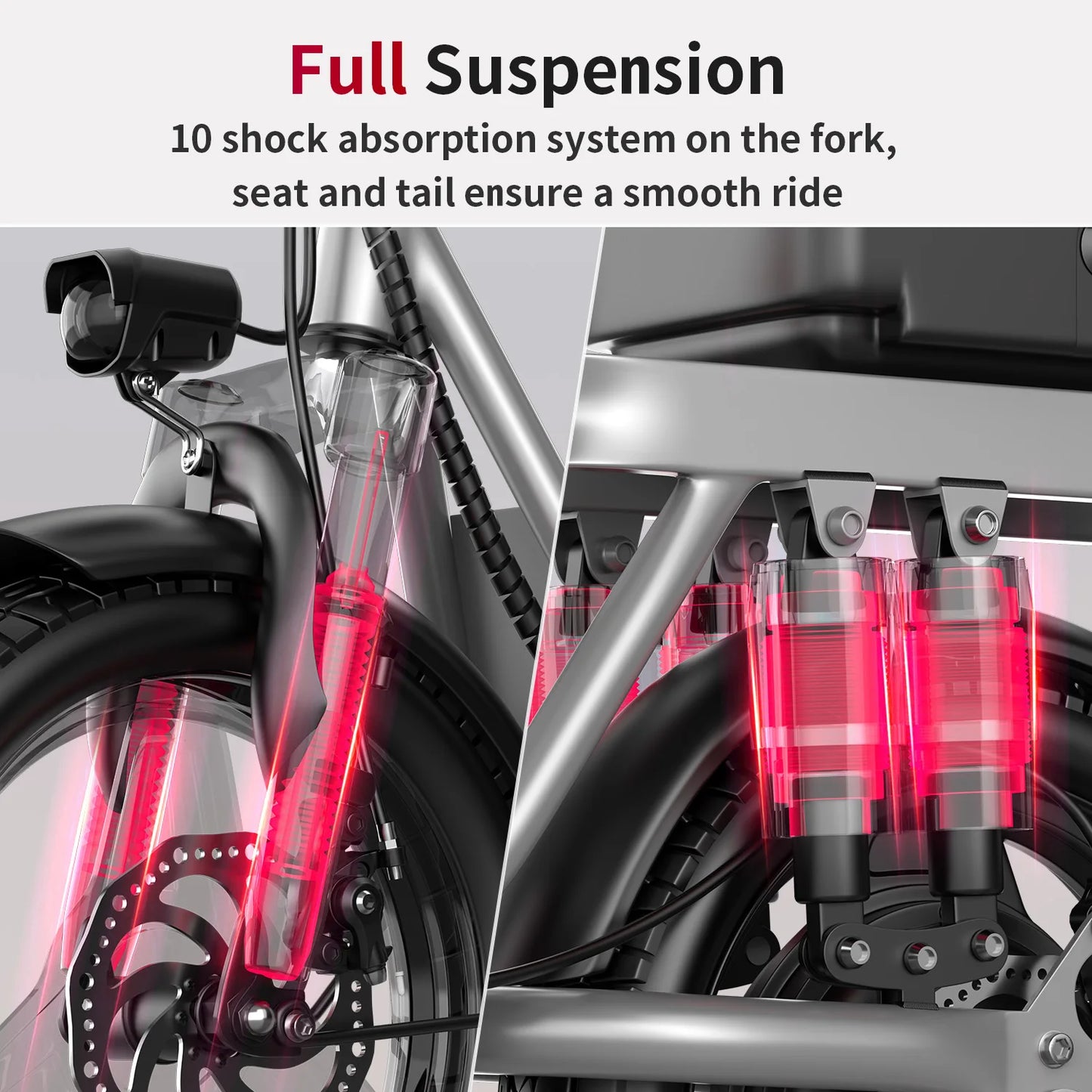 Electric Scooter for Adults, 700W Peak Motor, 48V 15Ah Battery,300Lbs Max Load,Foldable Commuting Motor Scooter Adjustable Seat