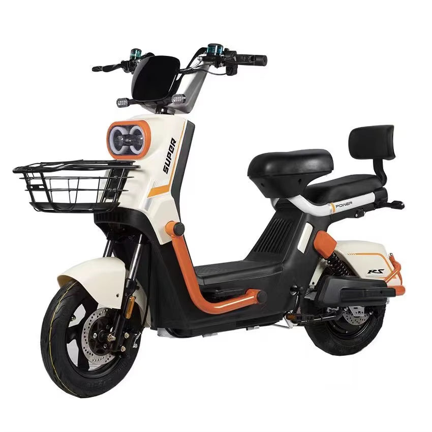 Electric 14\" Adults City Bike Scooter 48V 350W Motor 12Ah Lead-Acid Battery Steel Conversion Kit