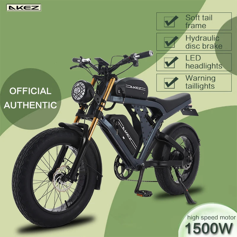 Electric Bicycle 1500W 2000W 4000W 48V High Power Electric Mountain Bike 36/41AH Dual Battery Electric Motorcycle Adult E-Bike