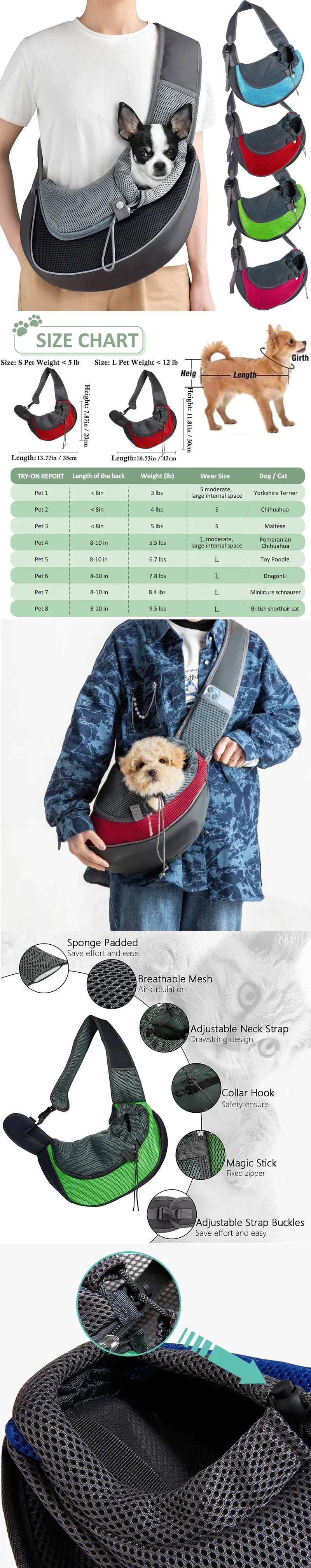 Travel Tote Shoulder Bag Mesh Sling