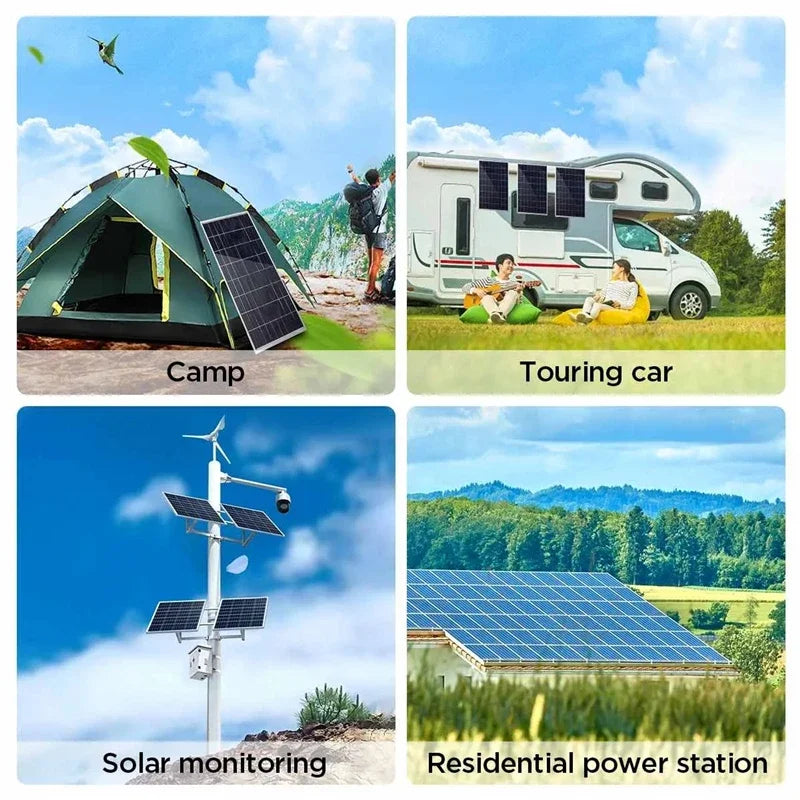 300W/600W Solar Panel Kit Complete 12V Polycrystalline USB Power Portable Outdoor Rechargeable Solar Cell Solar Generator