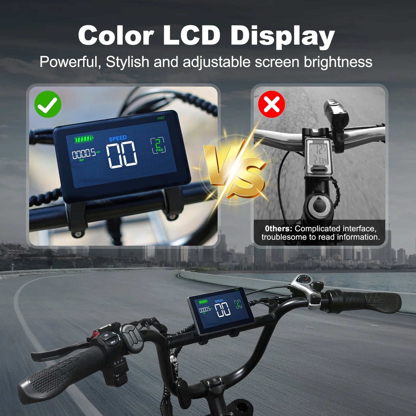 OUXI Electric Bike for Adults, 20" Ebike 750W 31 MPH, 48V 20Ah Battery, Mountain Bike UL2849