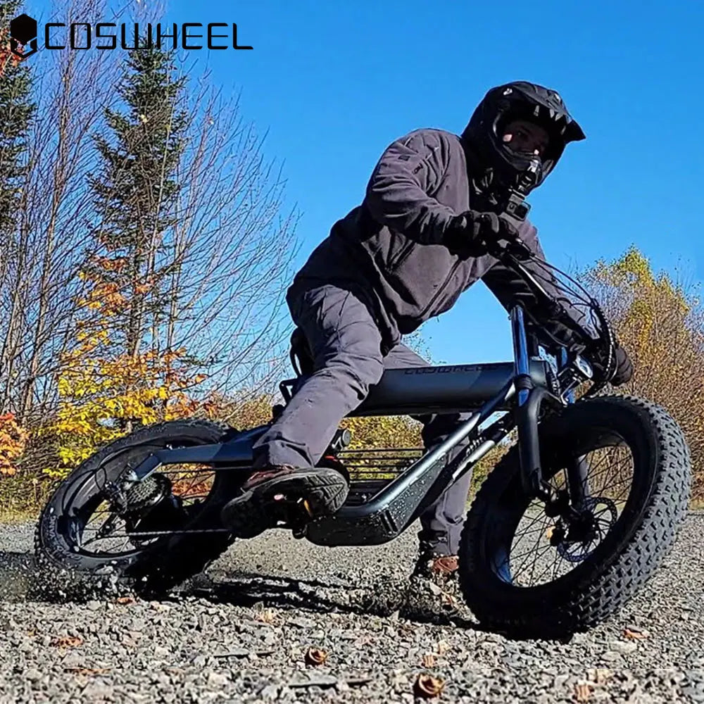 COSWHEEL Electric Bike Adults off Road Electric Motorcycle Bike 1000W Fat Tire Electric Bicycle,48V 20Ah Removable Battery Ebike
