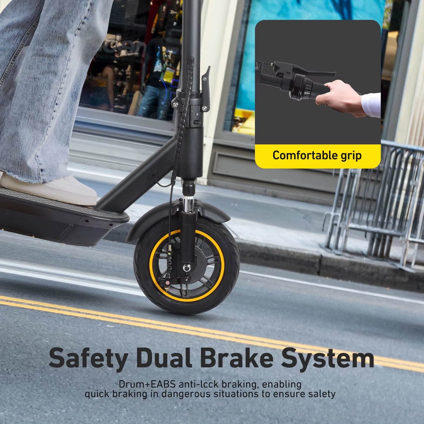 500W Adult Electric Scooter with Shock Absorbers,36V 15Ah Battery,Load 330Lbs,App Support E-Scooter,Folding Commuter Scooter