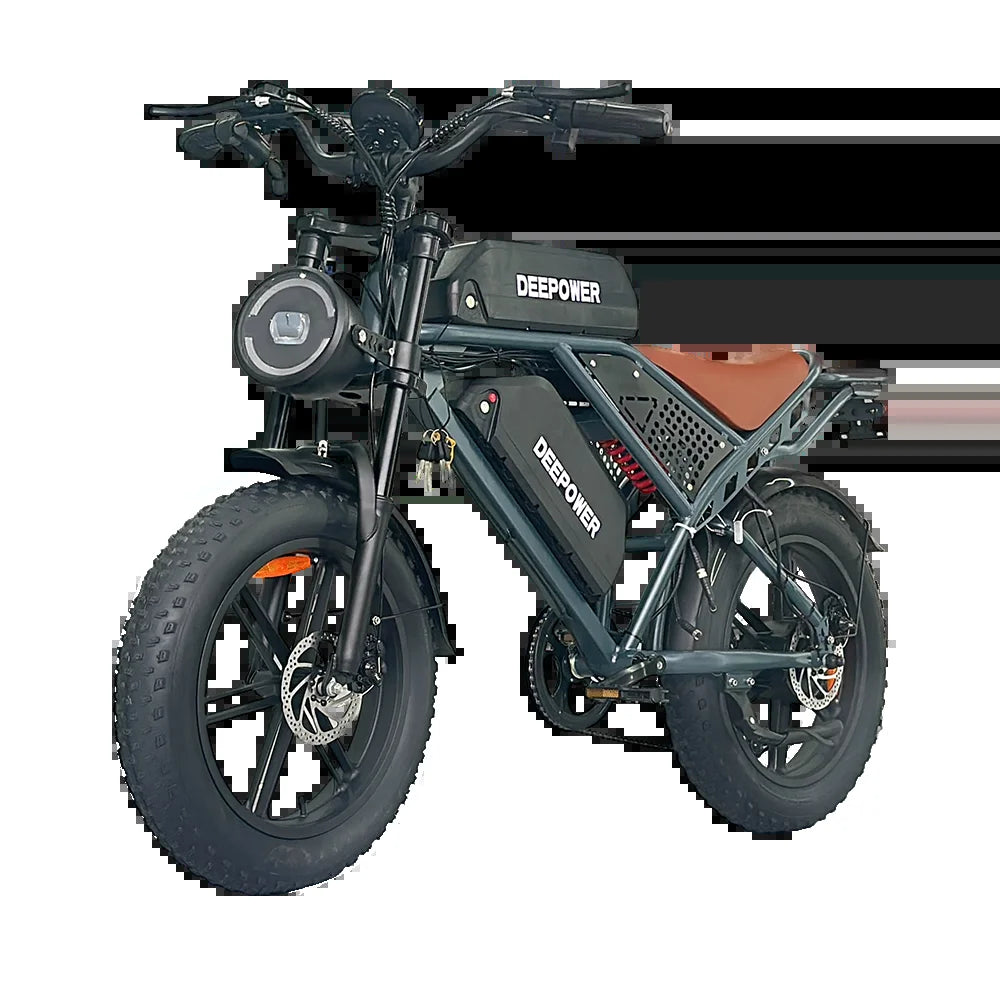 1000W 48V 60AH Adult Ebike Electric Bike Mountain Max 55KM/H Speed 20Inch Fat Tire Cycling Bicycle Electric Bicycle Off-Road