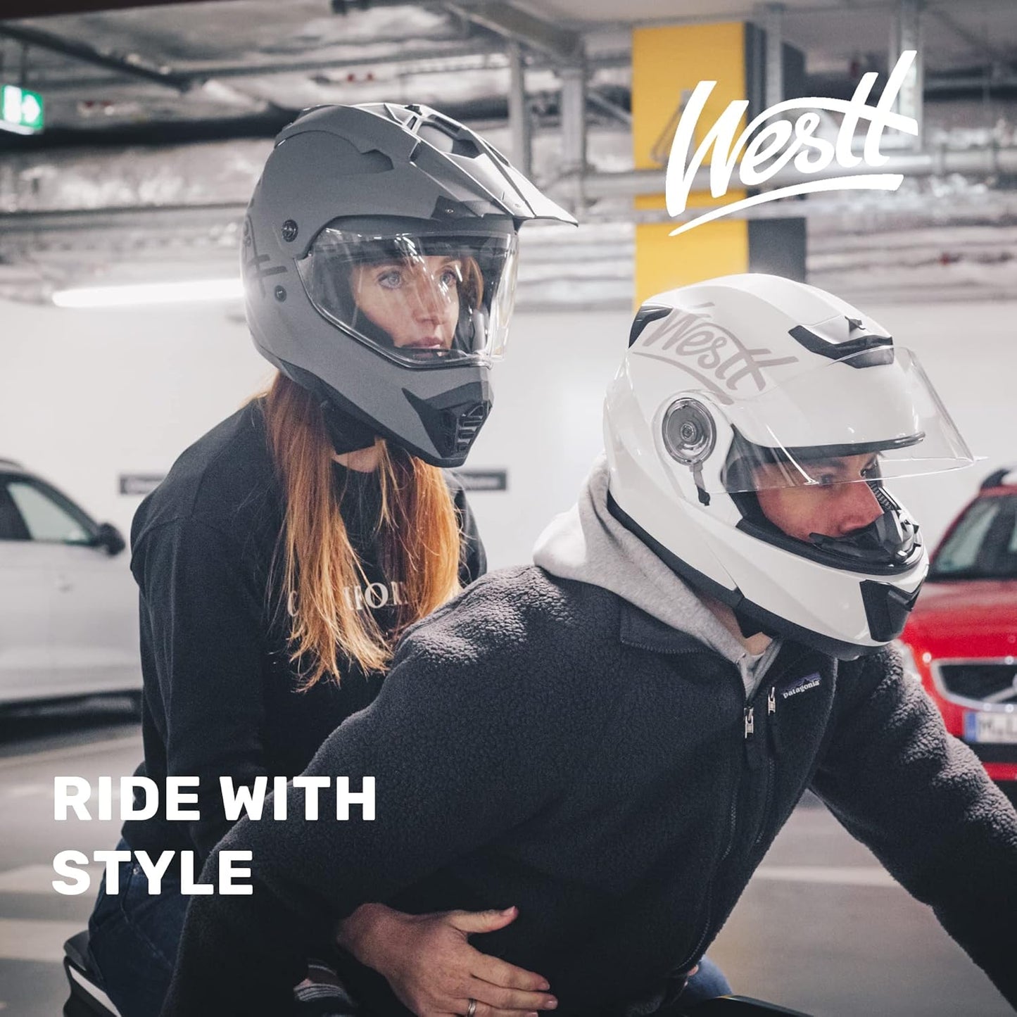 Westt Dual Sport Motorcycle Helmet Off-Road Helmets for Adults, Dual Visor Motorcycle Helmet - Full Face ATV UTV Helmet Dirt Bike Motocross Helmets DOT Approved
