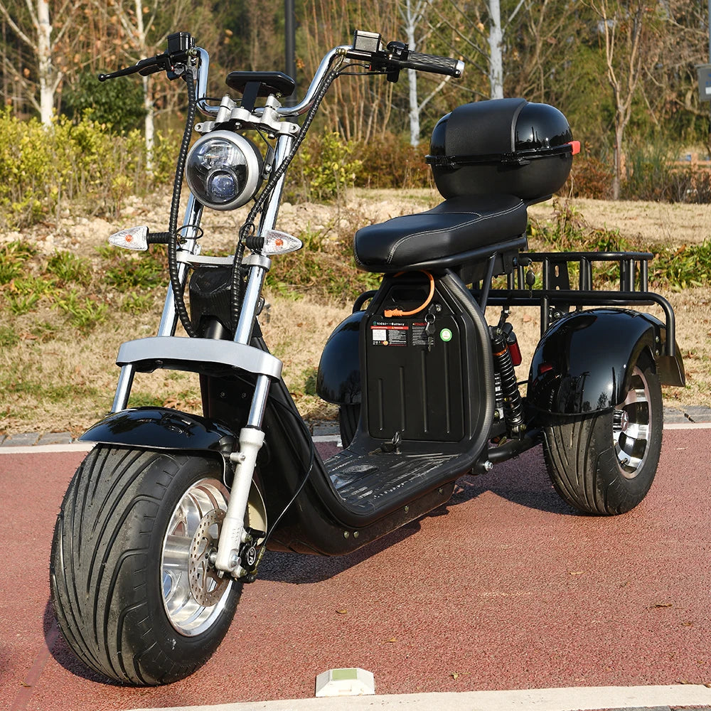 3 Wheel Three Speed Regulation Charge Power Mobility Scooter 3000W off Road Three Wheel Electric Bike Tricycle Adult Motorcycle