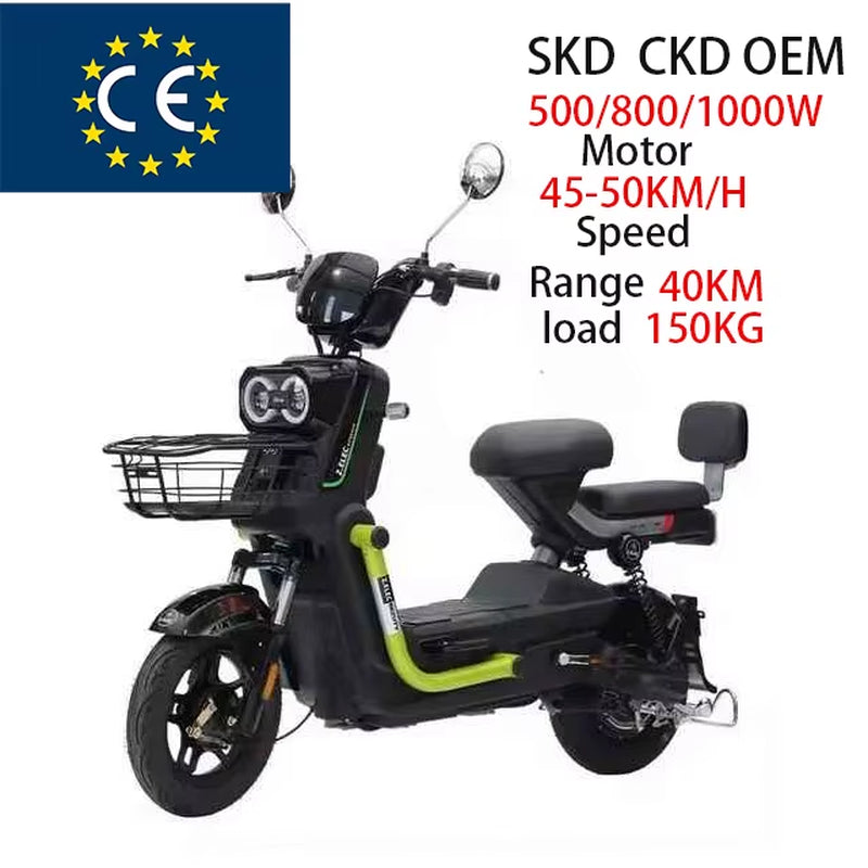 Electric 14\" Adults City Bike Scooter 48V 350W Motor 12Ah Lead-Acid Battery Steel Conversion Kit