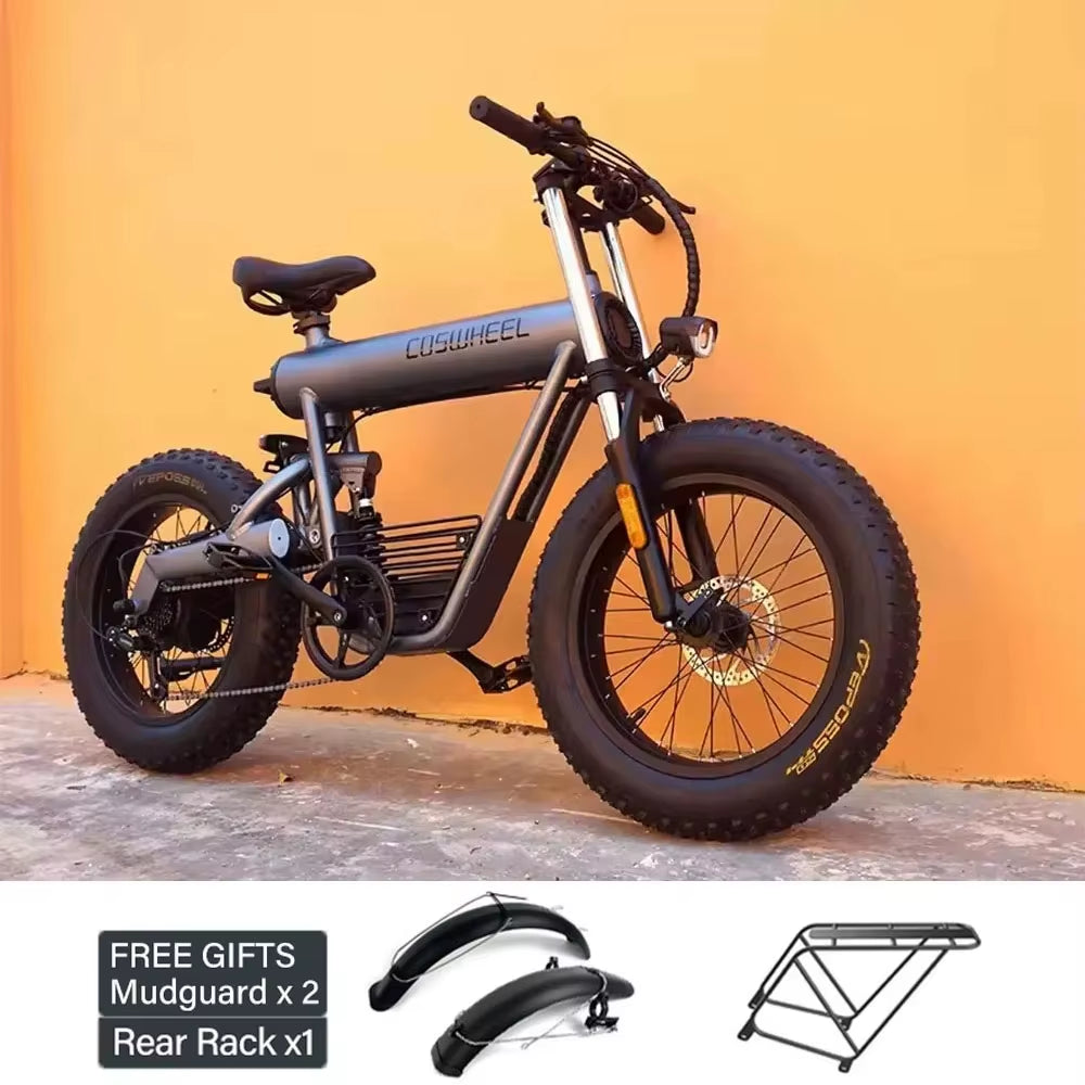 Coswheel Electric Bike CT20S 2000W Motorcyle Drit Bike Ebike 20 Inch Fat Tire Bicycle 60V 27.5AH Bikes Adult Electric Bicycle
