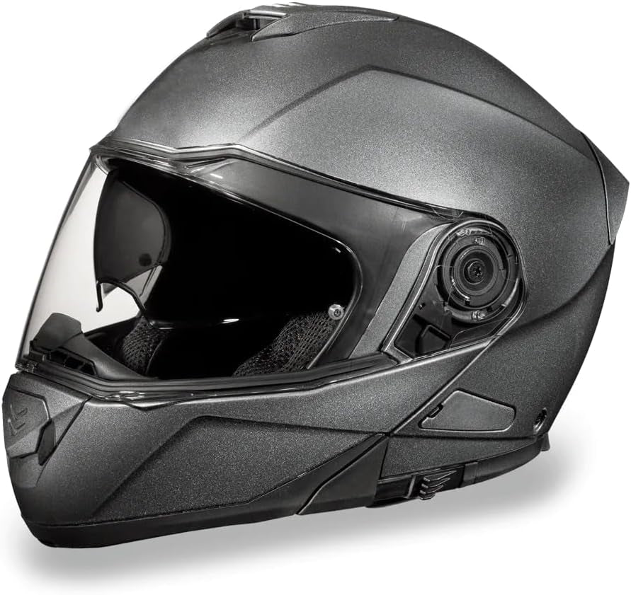 Daytona Helmets Glide Modular Motorcycle Helmet - DOT Approved Flip up Motorcycle Helmet - Bluetooth Ready Full Face Motorcycle Helmet with Dual Visors for Men, Women & Youth