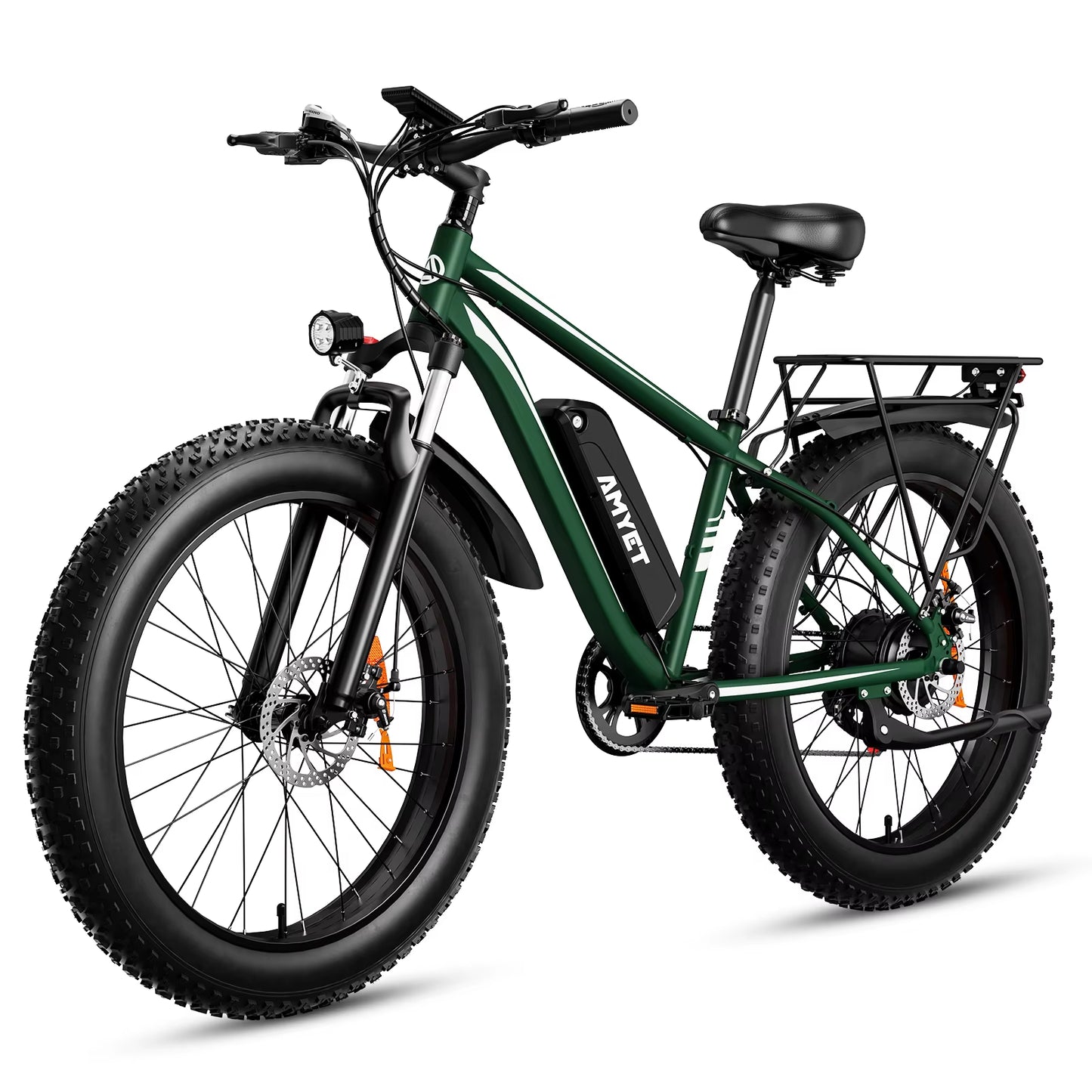 AMYET Electric Bike EB26 Adults Electric Bicycle Peak 1500W 48V 15AH E Bike 26" Fat Tire Mountain Bike 31Mph Electric Dirt Bike