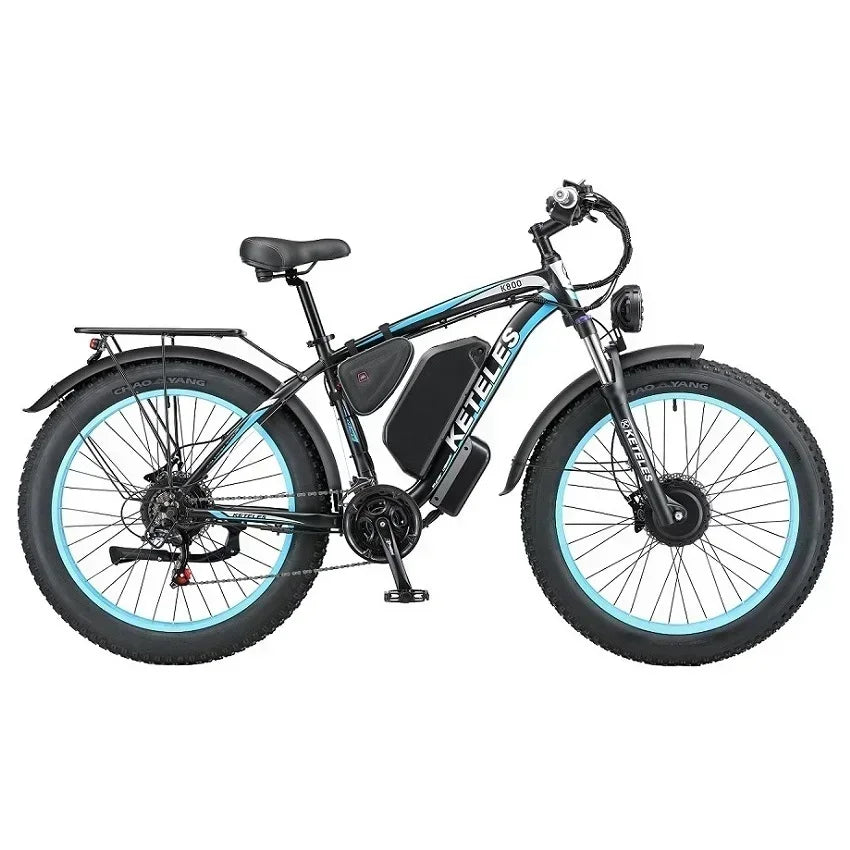 KETELES K800 Adult Mountain Electric Bicycle 2000W Motor 48V23Ah Battery Electric Bike 26 Inch Fat Tire Mountain Off-Road Ebike