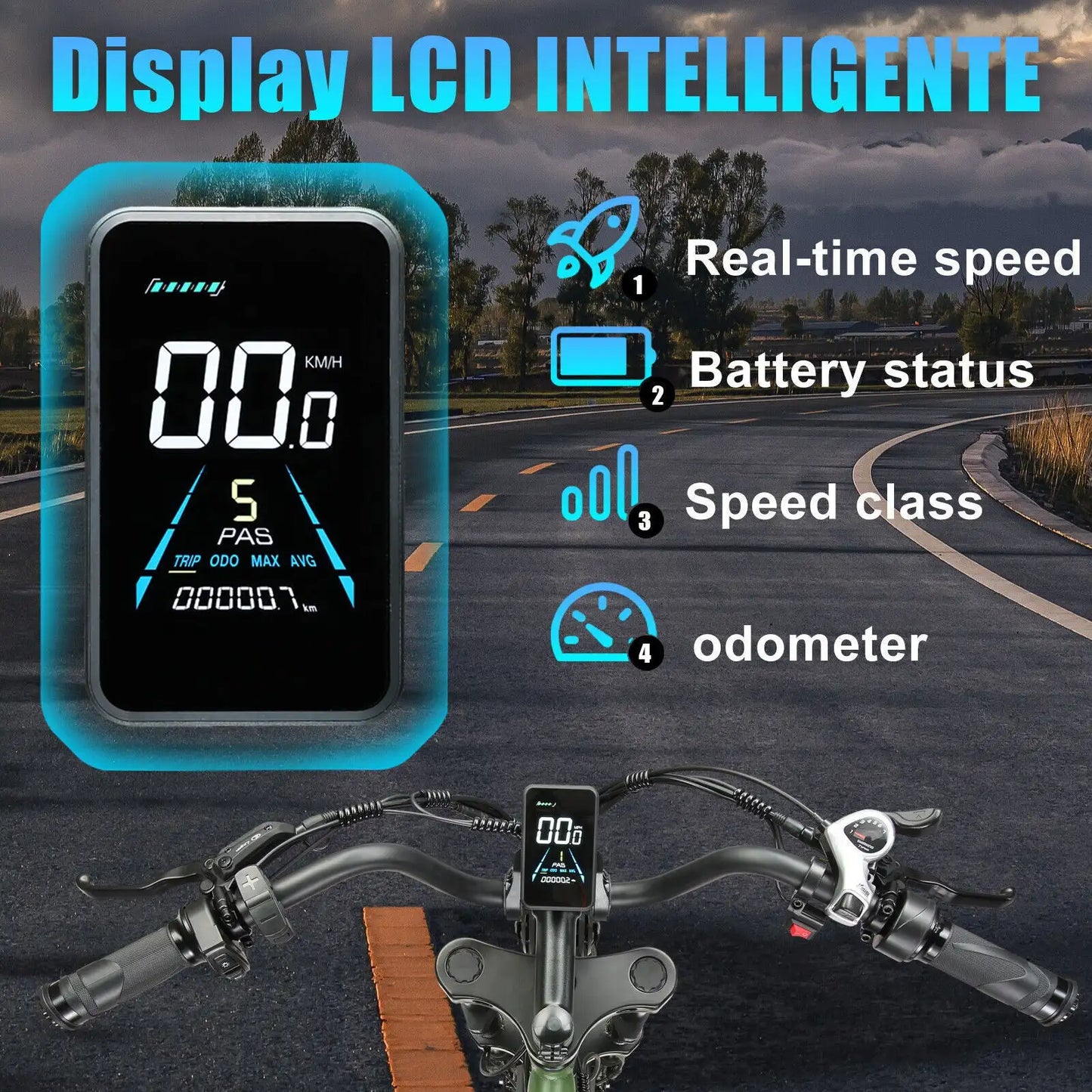 KETELES K880 Adult Electric Motorcycle, 2000W Motor, 23AH/17.5AH Battery, 7-Speed, 20'' Fat Tire Electric Bike