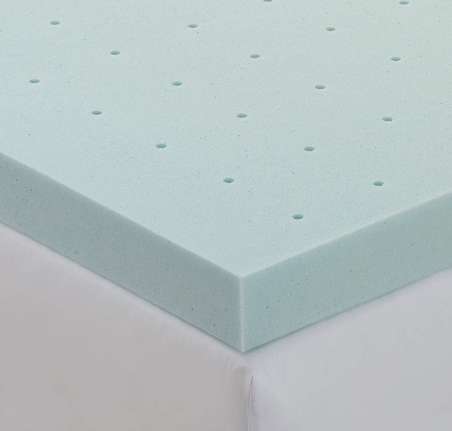 Nestl Bedding Mattress Topper, 2 Inch Memory Foam Topper, Gel Infused Memory Foam Mattress Topper, Ventilated Design Mattress Pad, Twin, Blue