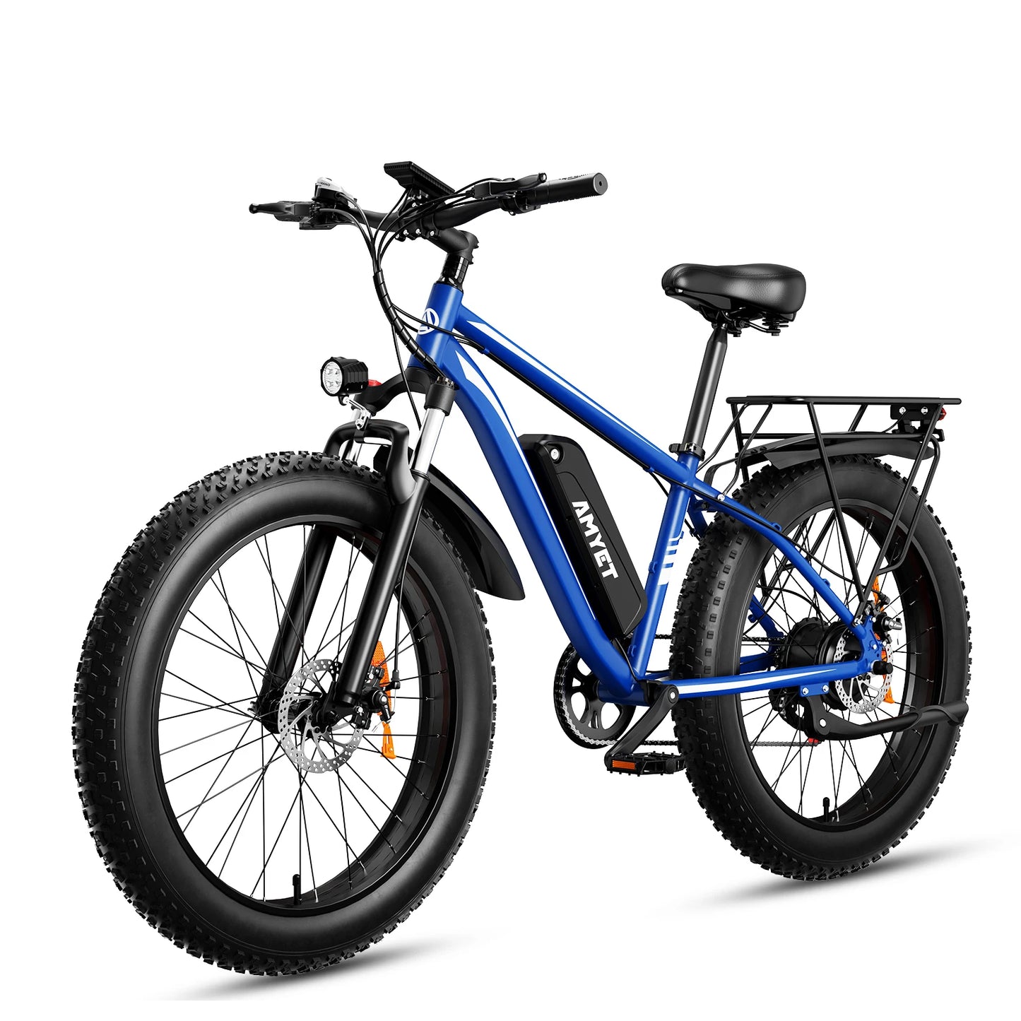 AMYET Electric Bike EB26 Adults Electric Bicycle Peak 1500W 48V 15AH E Bike 26" Fat Tire Mountain Bike 31Mph Electric Dirt Bike
