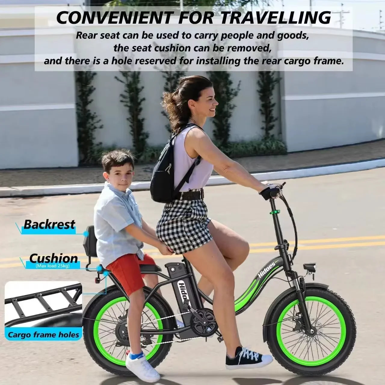 Folding Electric Bike 750W Powerful Motor 48V13AH Waterproof Lithium Battery E Bike Adult Mountain 20 Inch Tire Electric Bicycle