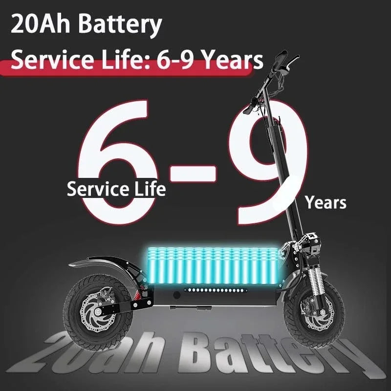 AJOOSOOS Electric Scooter 60V 3200W Powerful Dual Motor Foldable Scooter Electric Dual Shock Absorption E Scooter for Adults