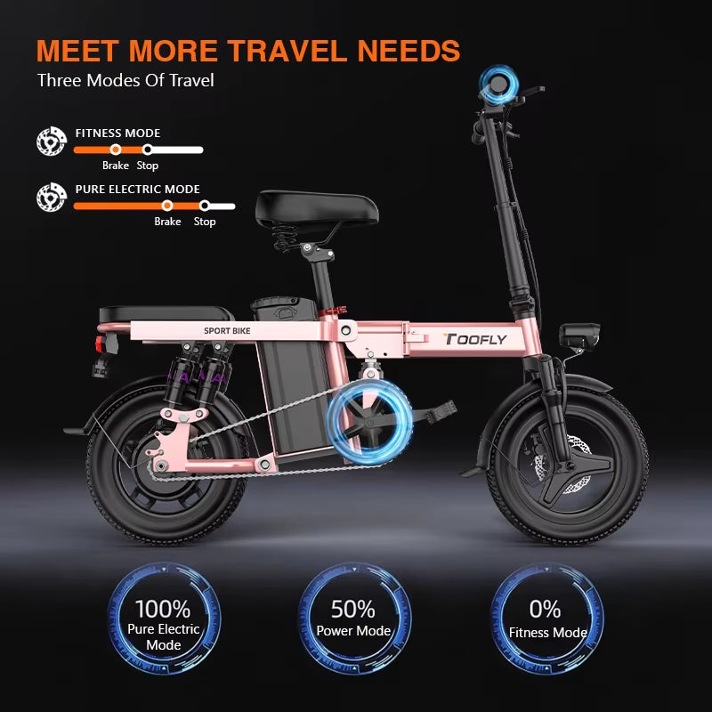 EU Warehouse Electric Bike Bicycle Exercise Electric City Bike E Bike TOOFLY Folding Ebike 250W