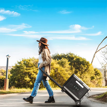 SOLARPLAY LCD Display Electric Power Station Photovoltaic Panel 400W Emergency Solar Kit with Trolley Outdoor Camping Equipment