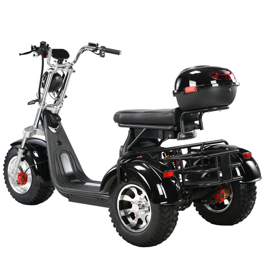 3 Wheel Three Speed Regulation Charge Power Mobility Scooter 3000W off Road Three Wheel Electric Bike Tricycle Adult Motorcycle
