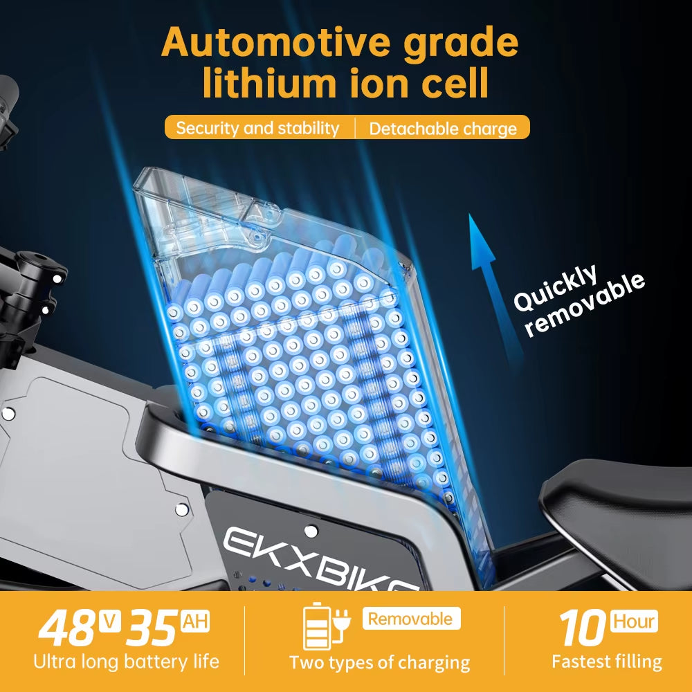 EKX X21 Adults Electric Bike 2000W 48V35AH 55Km/H Samsung Battery Snow Electric Motorcycles 20“*4.0 off Road Tyre Mountain Ebike