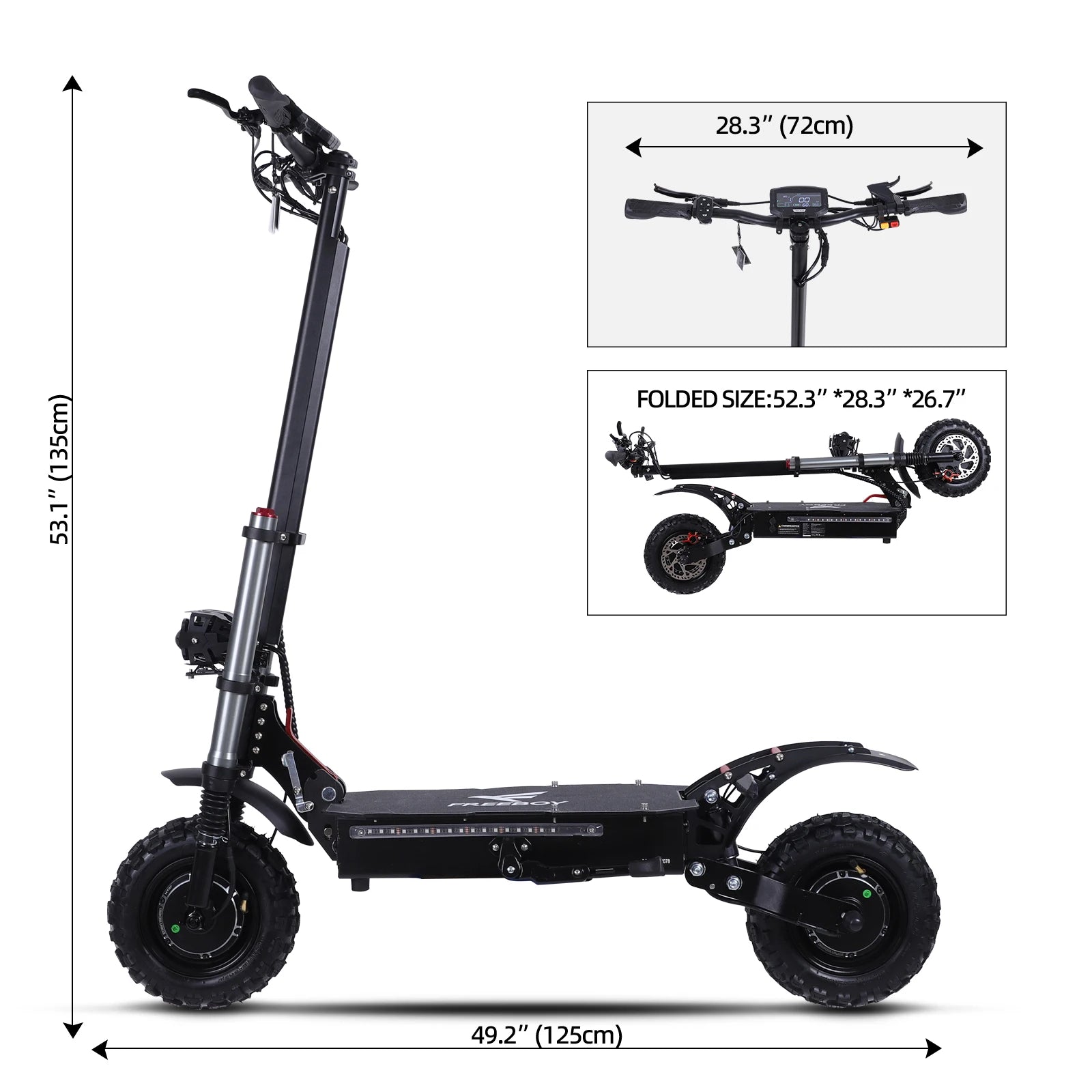 6000W High Power Adult Electric Scooter Off-Road Commute Foldable 60V 38Ah Large Battery 60 Miles Range 50 Mph Fast E-Scooter