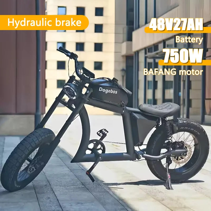 2024 Electric Bike with 750W Bafang Motor 48V27Ah Removable Lithium Battery Fat Tire Electric Bicycles Electric Moped E Bike