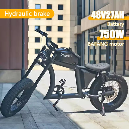 2024 Electric Bike with 750W Bafang Motor 48V27Ah Removable Lithium Battery Fat Tire Electric Bicycles Electric Moped E Bike