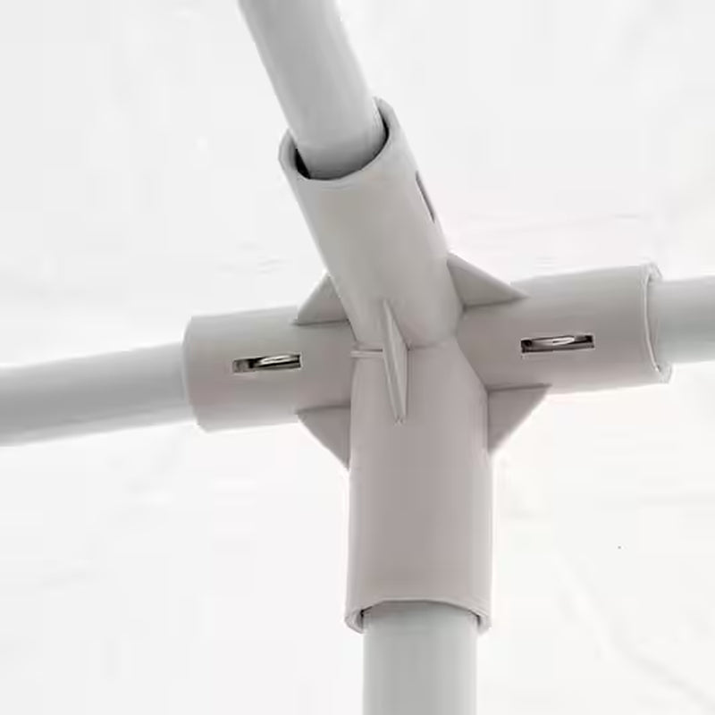 10 Ft. X 20 Ft. White Pop-Up Canopy Wedding Party Canopy Tent Outdoor Gazebo with 6-Removable Sidewalls