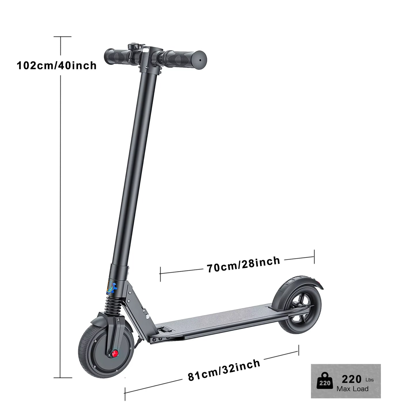 COROMA Control Electric Scooter for Adults, 6.5 Inch Solid Tire Fast Foldable E Scooter, with Dual Braking System for Commuting