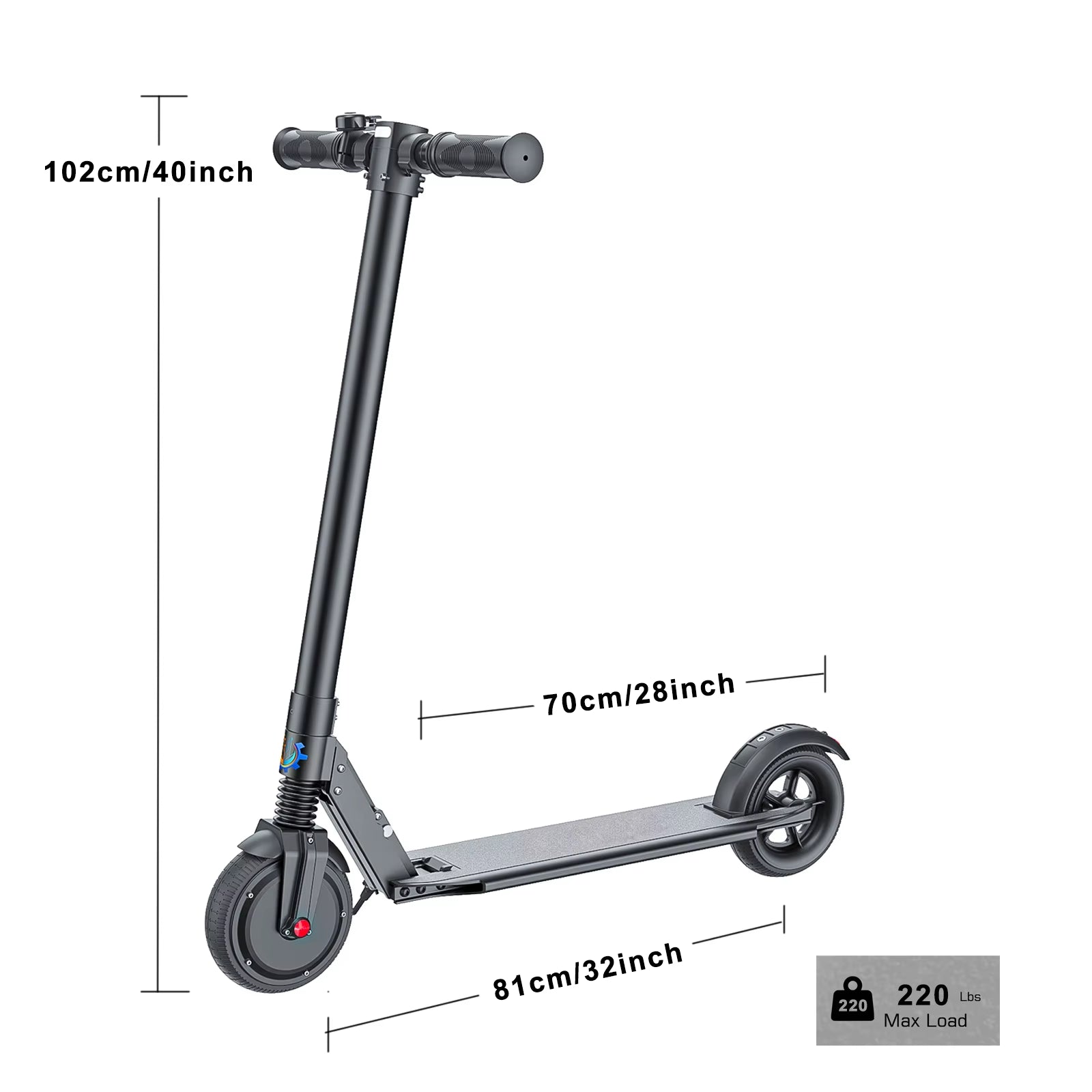 COROMA Control Electric Scooter for Adults, 6.5 Inch Solid Tire Fast Foldable E Scooter, with Dual Braking System for Commuting