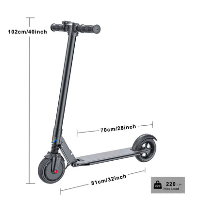 COROMA Control Electric Scooter for Adults, 6.5 Inch Solid Tire Fast Foldable E Scooter, with Dual Braking System for Commuting