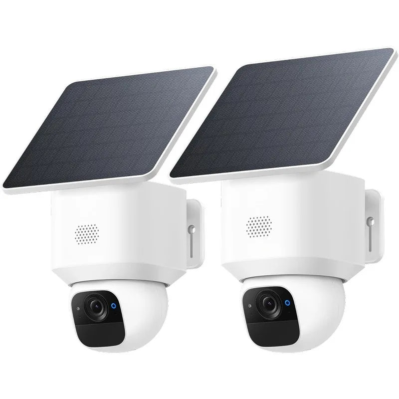2 Pack, Security Cameras Wireless Outdoor, Solar Camera Outdoor Wireless, 360° Pan, AI Tracking, 2K C