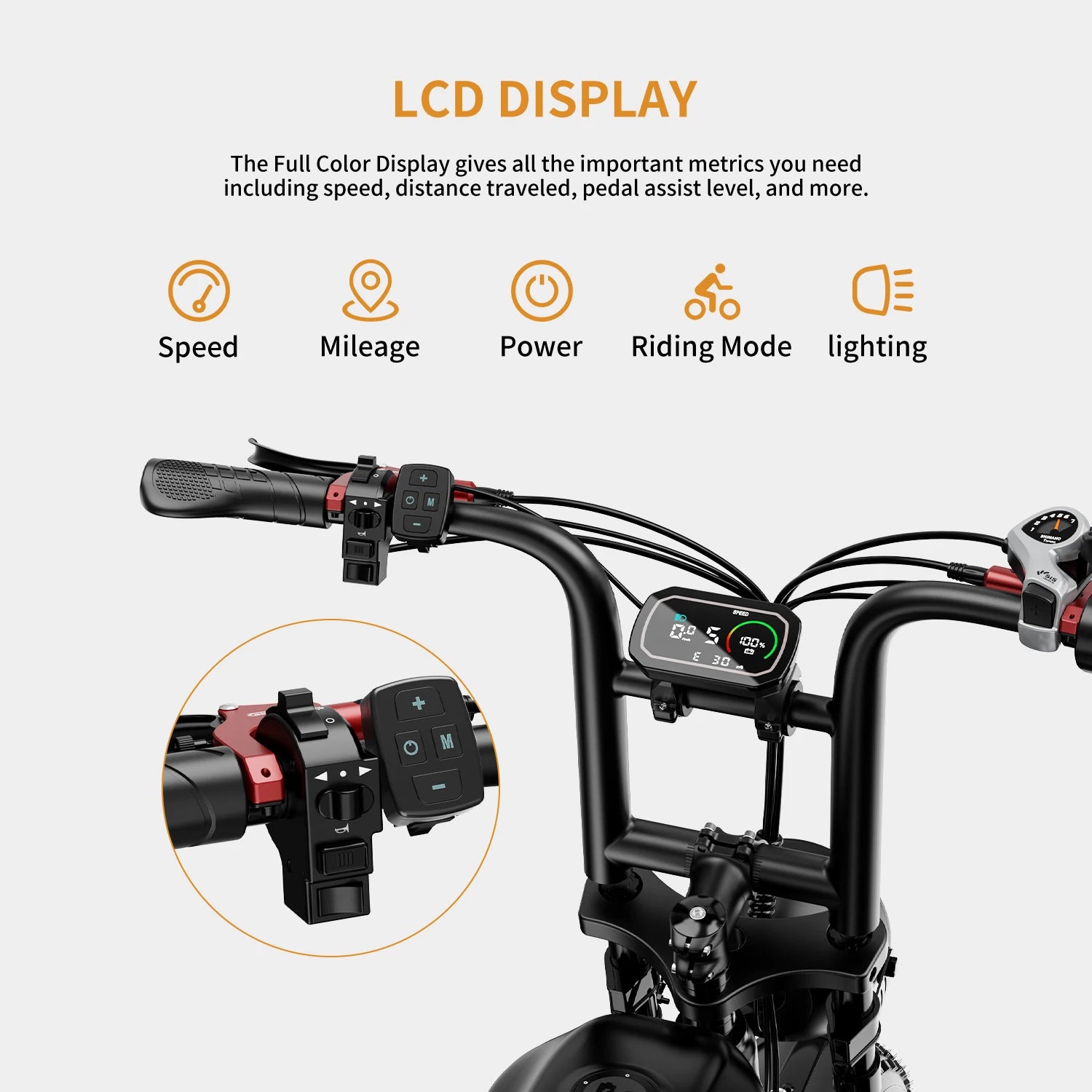 AMYET S6 Electric Bike for Adults Dual Moter Peak 3000W,52V 50AH Removable Dual Battery,140 Miles,32Mph Electric Motorcycle Bike