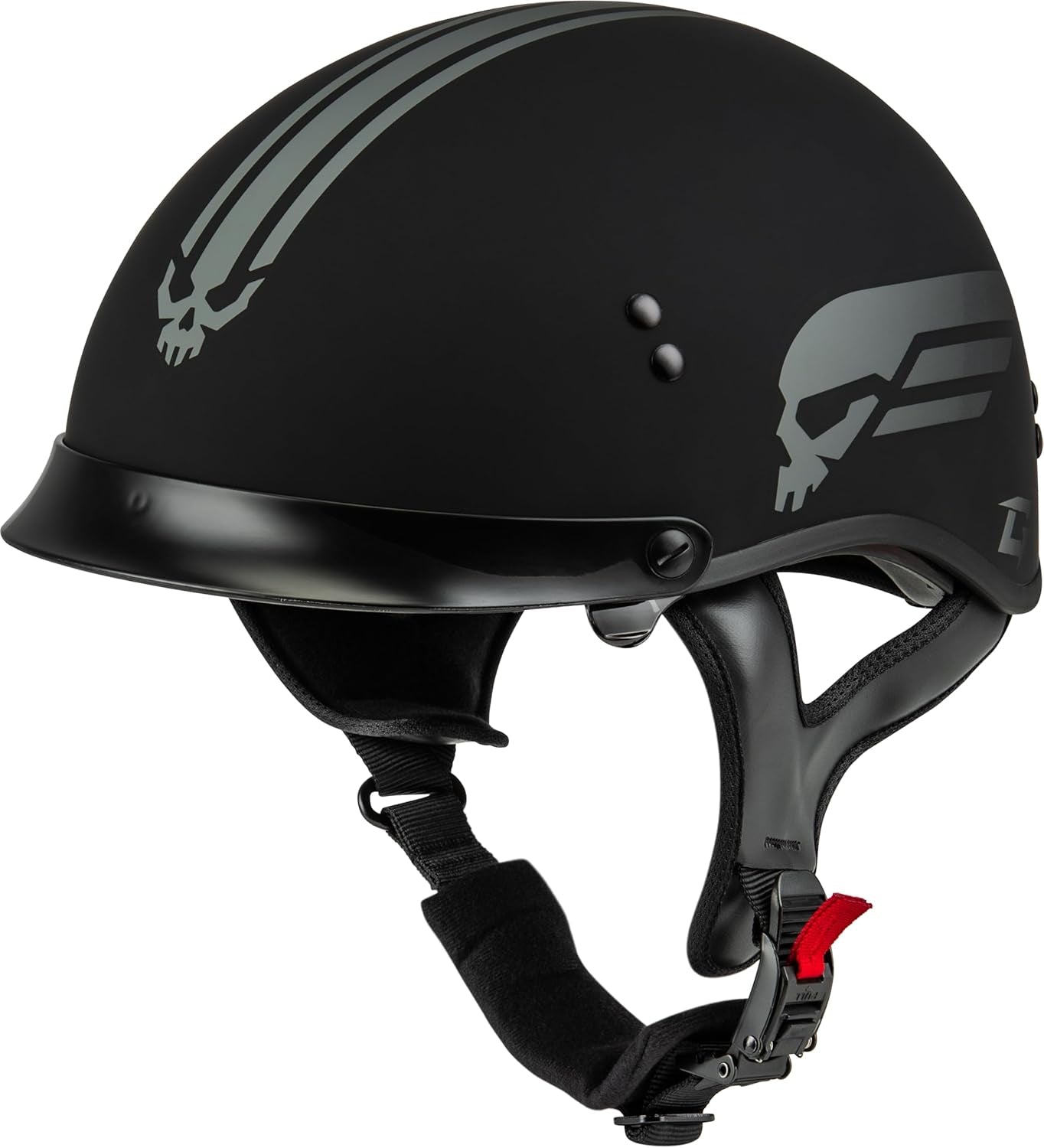 GMAX HH-65 Full Dressed Half Helmet (Matte Black, 2X-Large) - FMVSS 218 Approved