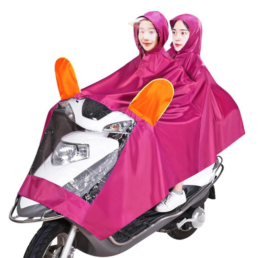 Double Electric Bike Raincoat Motorcycle Poncho Double