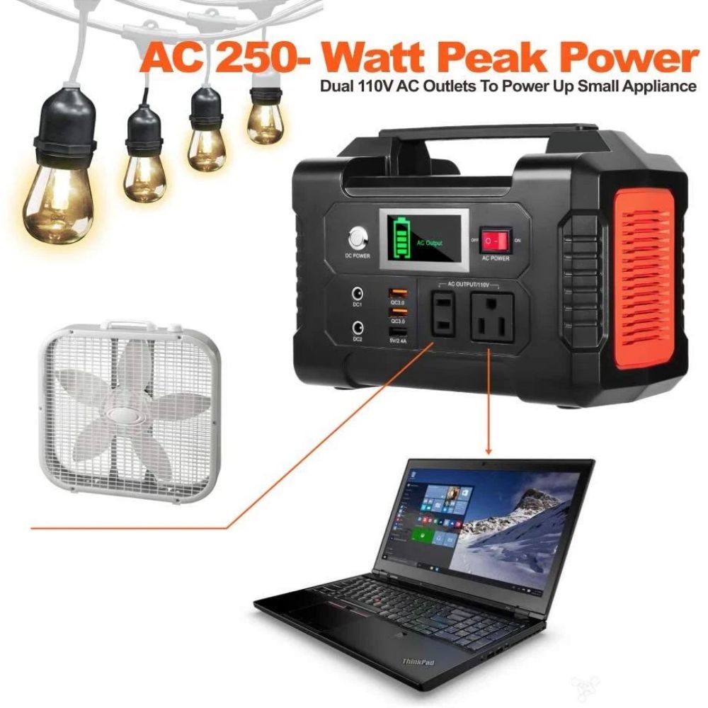 200W Portable Power Station,40800mAh Solar Generator