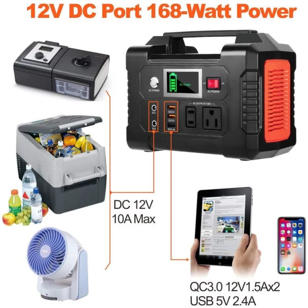 200W Portable Power Station,40800mAh Solar Generator