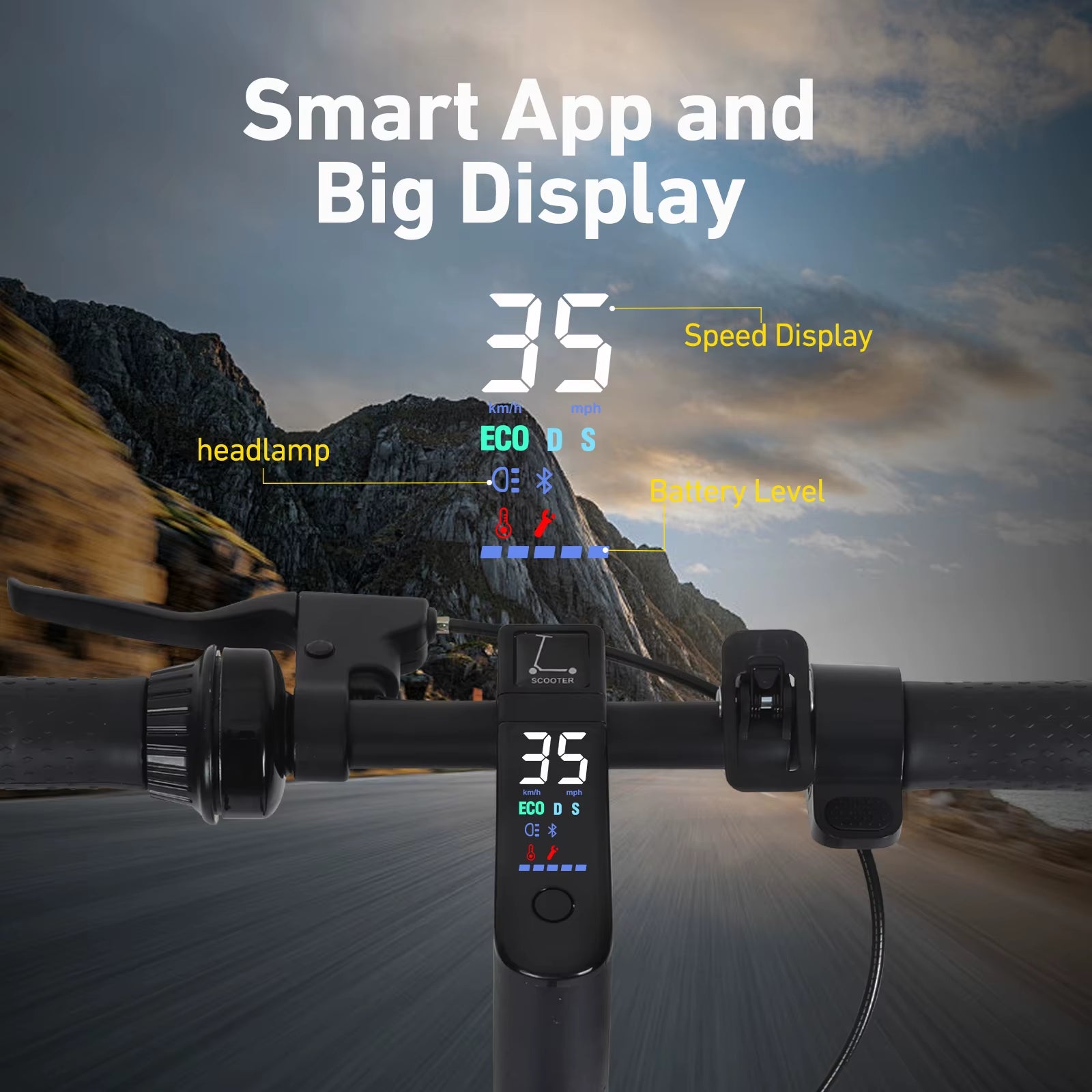 500W Adult Electric Scooter with Shock Absorbers,36V 15Ah Battery,Load 330Lbs,App Support E-Scooter,Folding Commuter Scooter