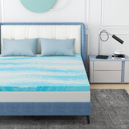 2 Inch Mattress Topper, Queen Gel Memory Foam Mattress Topper in a Box